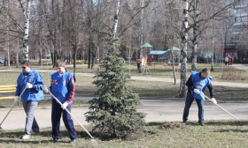 Весенний субботник в районе Хорошево-Мневники